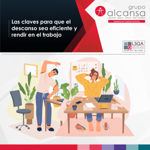 Claves para un descanso efectivo y rendir en el Trabajo