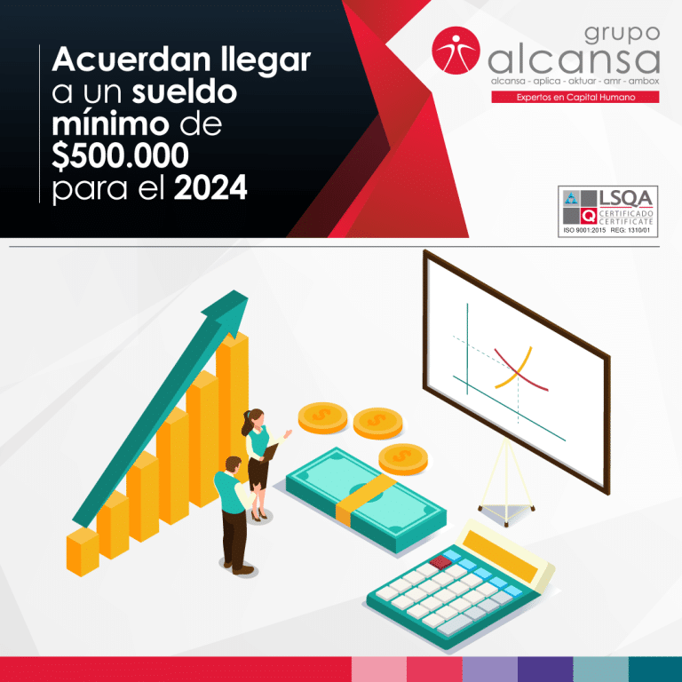 Acuerdan llegar a un sueldo mínimo de $500.000 para el 2024