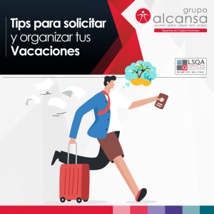 Tips para solicitar y organizar tus vacaciones